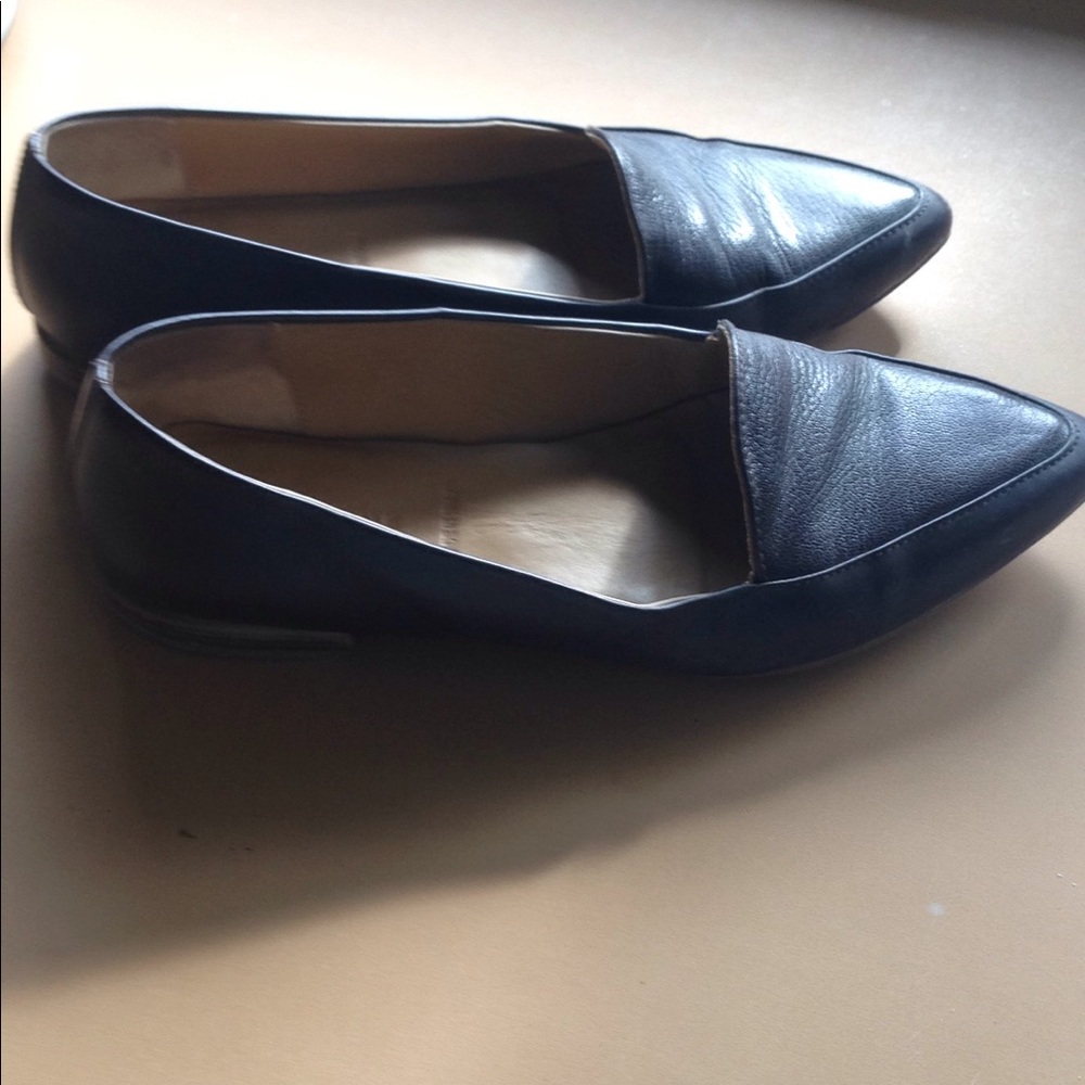 Everlane flats brownish purple color.